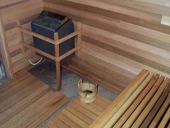 Inside the Finnish sauna